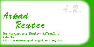 arpad reuter business card